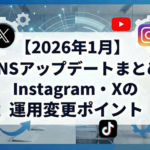 【2026年1月】SNSアップデートまとめ｜Instagram・Xの運用変更ポイント